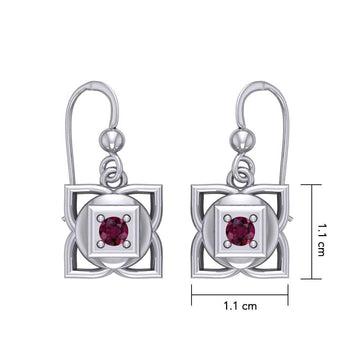 Muladhara Root Chakra Sterling Silver Earrings TER2039 - Jewelry